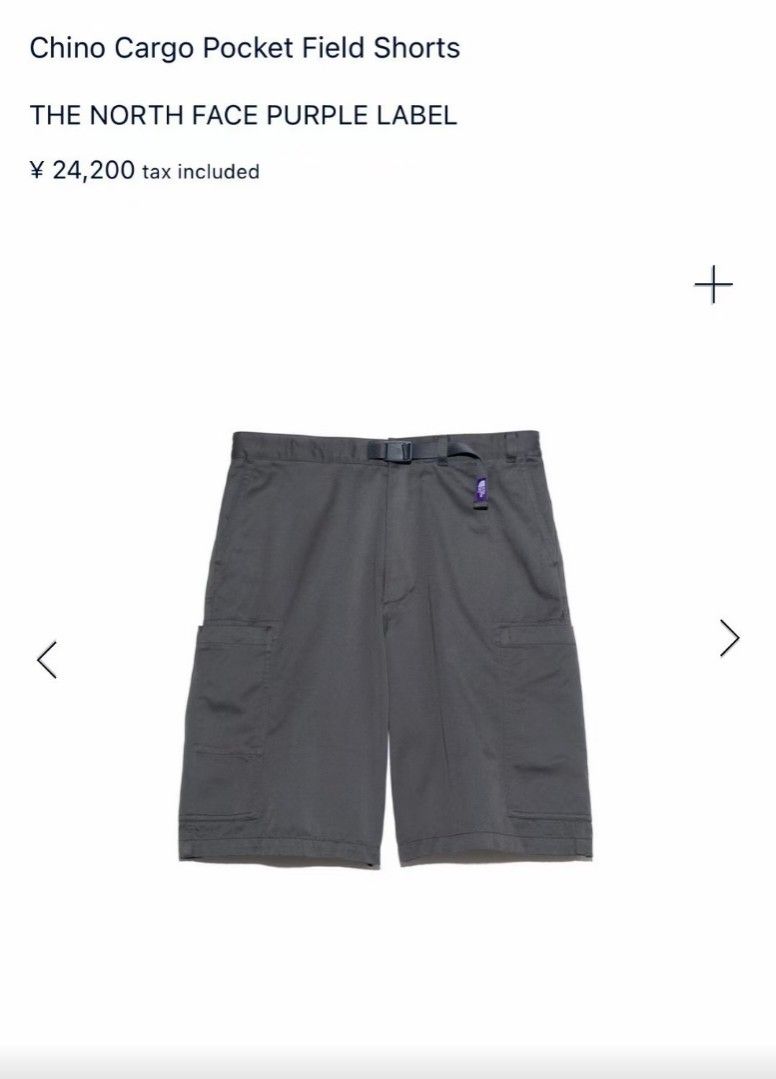 THE NORTH FACE PURPLE LABEL Chino Cargo Pocket Field Shorts