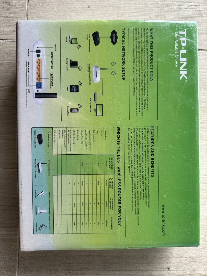 TP-Link 150Mbps Wireless N Router TL-WR740N476729986033930241