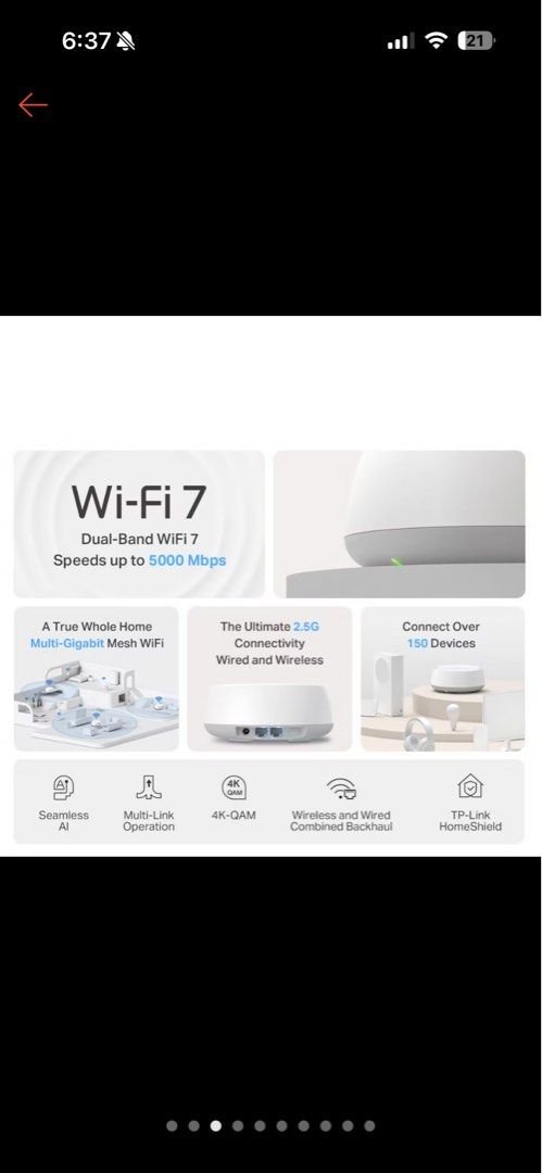 TP-Link BE25 Deco BE5000 Wi-Fi 7 Mesh System (3 units)477080101240197122