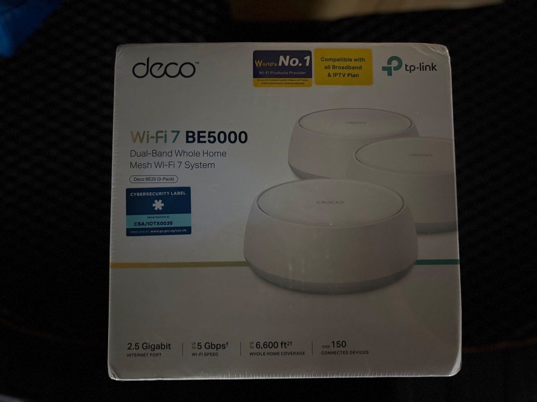TP-Link BE25 Deco BE5000 Wi-Fi 7 Mesh System (3 units)477080101240197121