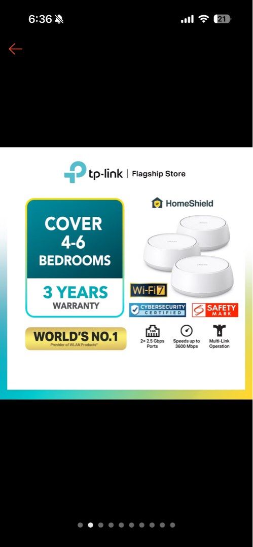 TP-Link BE25 Deco BE5000 Wi-Fi 7 Mesh System (3 units)