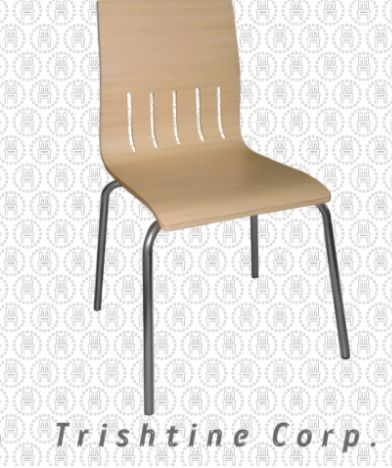 TPR-MET-001 | Wood Accent Stackable Chair (Category: Chairs) located in Caloocan City. Submitted by jimtapitan_trishtinecorp. (Listing ID 1442608274, Image 1). Description: - Modern chair from Trishtine Corp - Light wood seat with curved back and vertical cutouts - Sleek metal legs - Ideal for contemporary dining areas or as an accent piece DISCLAIMER: Price is for Posting Purposes Only.