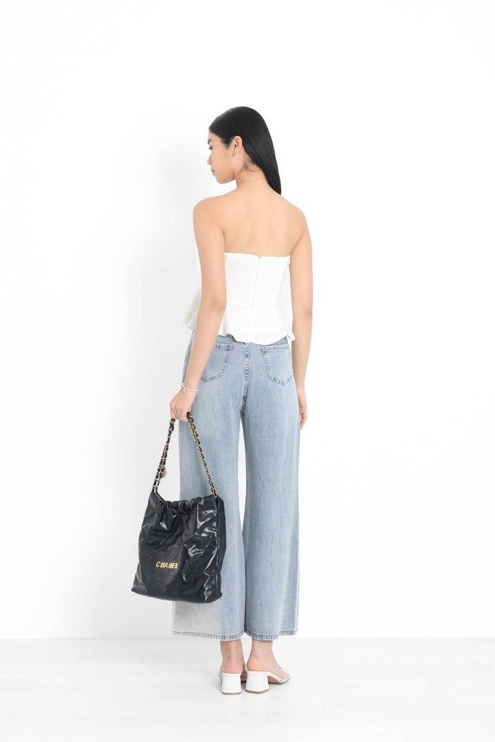 TPZ Topazette Peak Side Panel Tencel Jeans (Petite) Light Wash (Category: Jeans & Leggings) located in Singapore. Submitted by myemptystomach (Listing ID 1442664347, Image 3). Description: Worn less than 5 times RTP $55.90 excluding shipping fee .