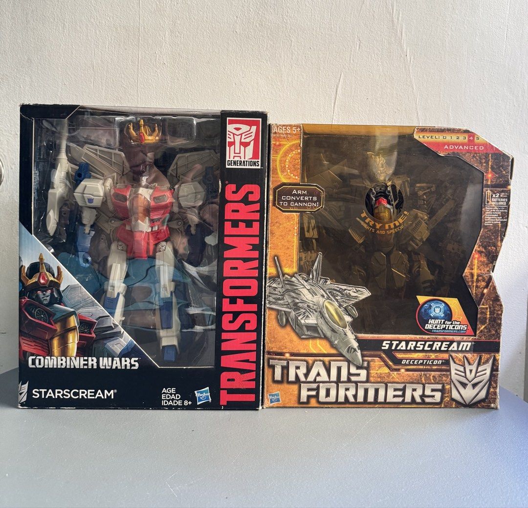 Transformers Starscream Leader Class Size (Category: Action & Battle Toys) located in Pasig City. Submitted by JMToysandCollectibles (Listing ID 1442729644, Image 1). Description: Transformers Starscream Leader Class Size ✅Hunt for the Decepticons PHP3,000 (Electronics Not Working) ❌SOLD❌Combiner Wars PHP3,000 BIB Item came from Japan🇯🇵 Pick Up or Delivery via Lalamove/ Grab MOP: Gcash/ BPI/ BDO.