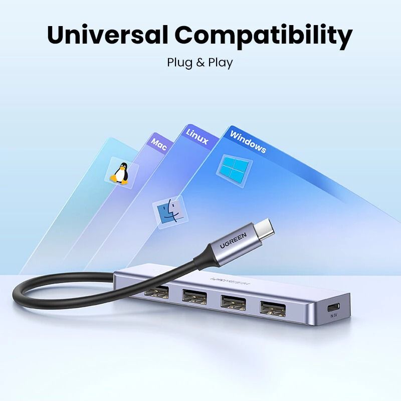UGREEN USB-C to 4-Port USB 3.0 Hub476601510370355205