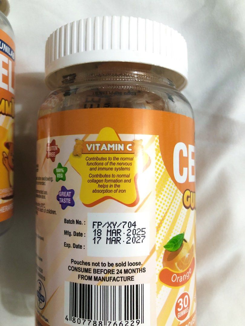 Unilab Ceelin Gummies (30 Gummies) (Category: Health Food, Drinks & Tonics) located in Pasig City. Submitted by shelovedd_ (Listing ID 1442703713, Image 3). Description: Unilab Ceelin Gummies (30 Gummies) Brand New Bought from Watsons SM North 200 - Each 350 - Take All 🚫 Strictly no return, no refund 📍 Meetup: Pasig PLDT Rotonda / Pasig Jollibee Rotonda 🚚 Lalamove/J&T (buyer should shoulder the delivery fee).