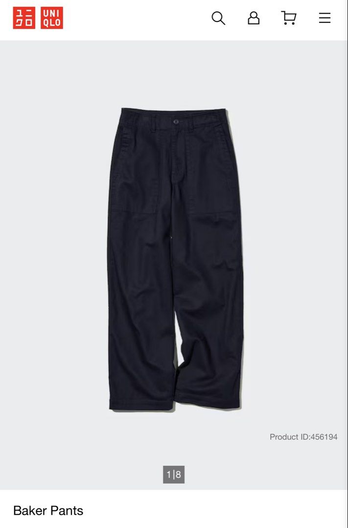 Un*qlo baker pants (Category: Jeans) located in Manila. Submitted by paulovenegaskalakal2020 (Listing ID 1442544086, Image 3). Description: For sale! Kalakal. Un*qlo baker pants Navy blue Size- 28 to 29 Length- 36 inches Thigh- 12 inches Knee- 9.5 inches Leg opening- 7 inches Good as new MINE 1,290 +sf.