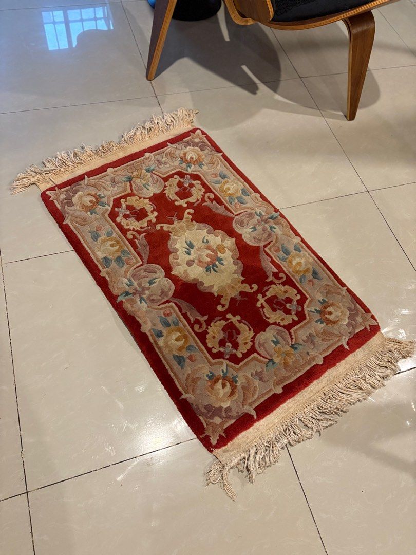 Vintage Chinese Aubusson Rug (Category: Other Home Furniture) located in Quezon City. Submitted by se2ndlookph (Listing ID 1442566793, Image 3). Description: Vintage Chinese Aubusson Rug 46” x 24” with signs of wear and age Location: Quezon City.