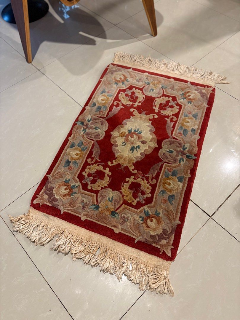 Vintage Chinese Aubusson Rug (Category: Other Home Furniture) located in Quezon City. Submitted by se2ndlookph (Listing ID 1442566793, Image 2). Description: Vintage Chinese Aubusson Rug 46” x 24” with signs of wear and age Location: Quezon City.