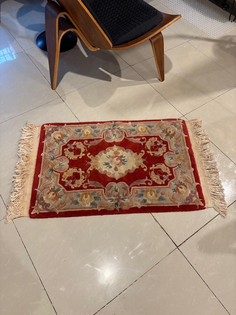 Vintage Chinese Aubusson Rug (Category: Other Home Furniture) located in Quezon City. Submitted by se2ndlookph (Listing ID 1442566793, Image 1). Description: Vintage Chinese Aubusson Rug 46” x 24” with signs of wear and age Location: Quezon City.