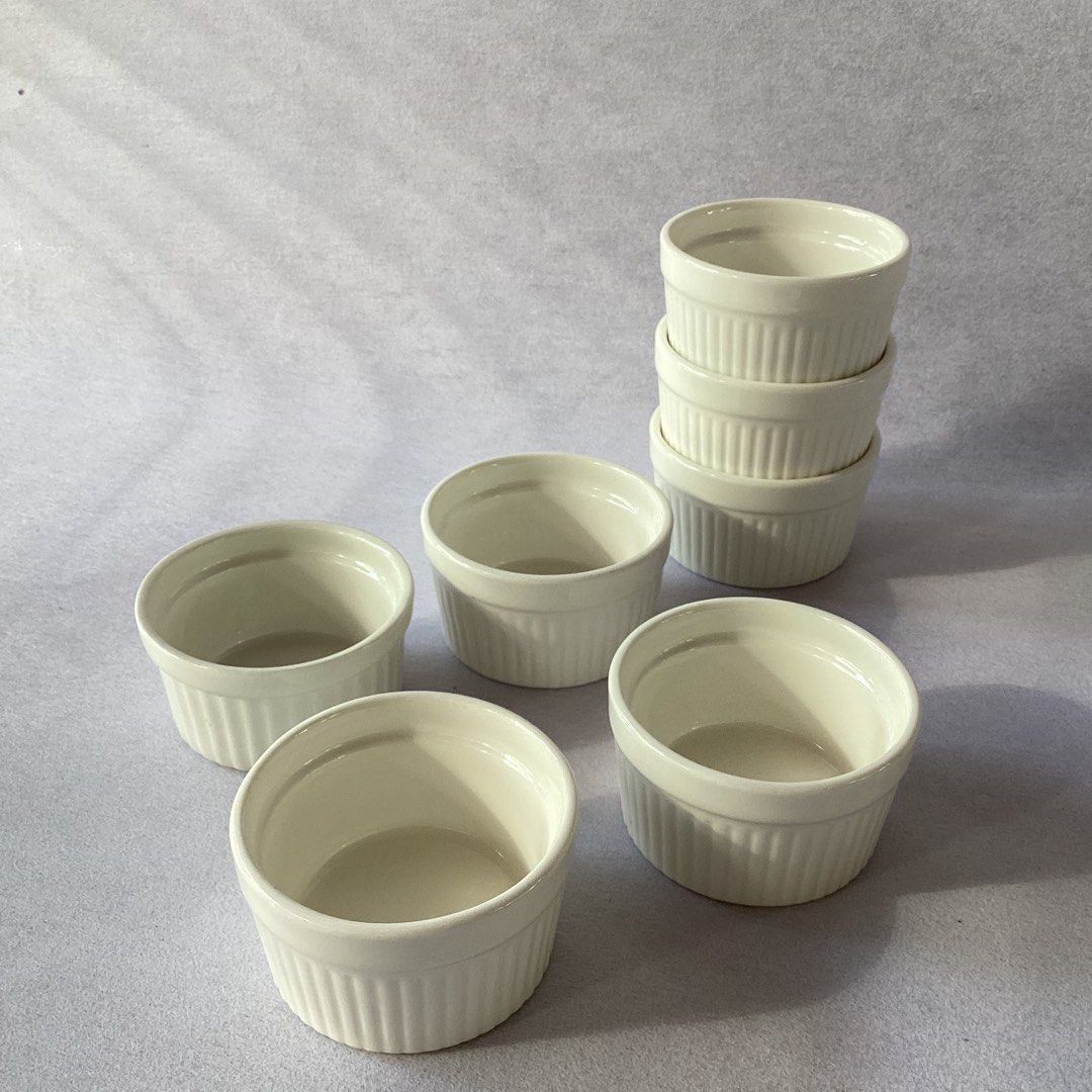 White Ramekins (Category: Bakeware) located in Davao. Submitted by atbpshop192593 (Listing ID 1442706175, Image 3). Description: Php35 each (7 available) White Ramekins Please REVIEW PHOTOS We use 100% repurposed packaging materials SF starts at Php70 via Flash Express First to pay.