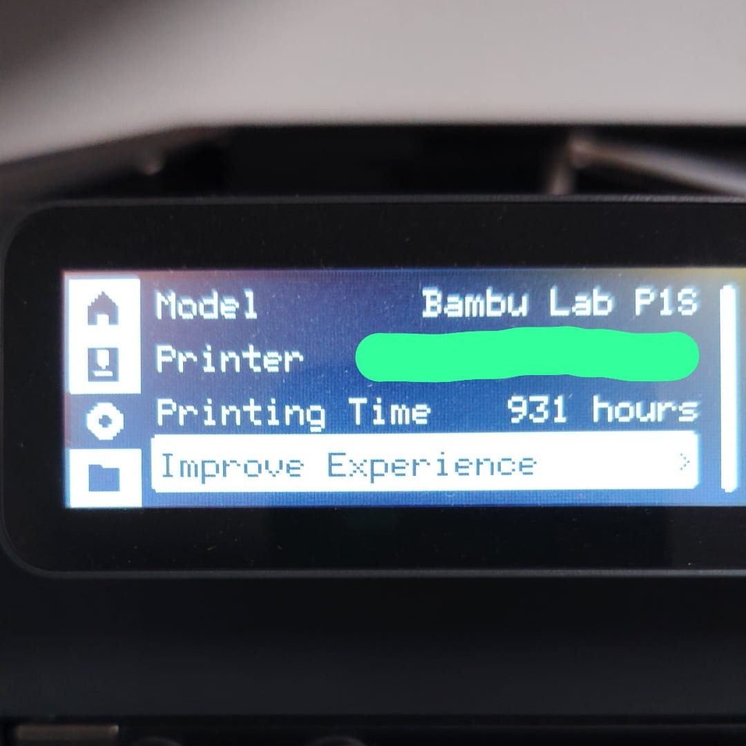 3D Printer Bambu Lab P1S 931hr + Freebies477419561236582403