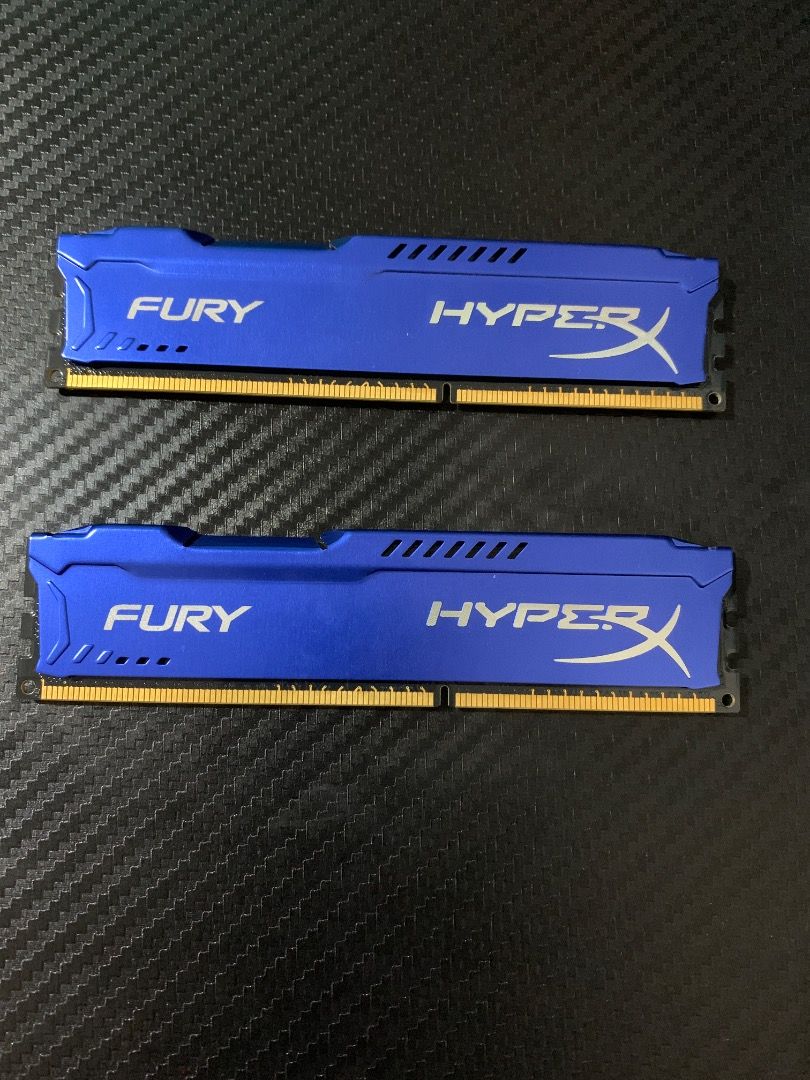 4GB DDR3 HYPERX FURY DESKTOP RAM (Category: Desktops) located in Caloocan City. Submitted by cas_rap (Listing ID 1442735063, Image 1). Description: FOR SALE: 4GB DDR3 HYPERX FURY DESKTOP RAM Available Stock: ✅ 4GB DDR3 Hyper X Fury Blue ✅ Speeds: 1866Mhz ✅ No issues 2 pcs for 3k 📍Meet up: Puregold Jr. - Marikina City (Gen. Ordonez).