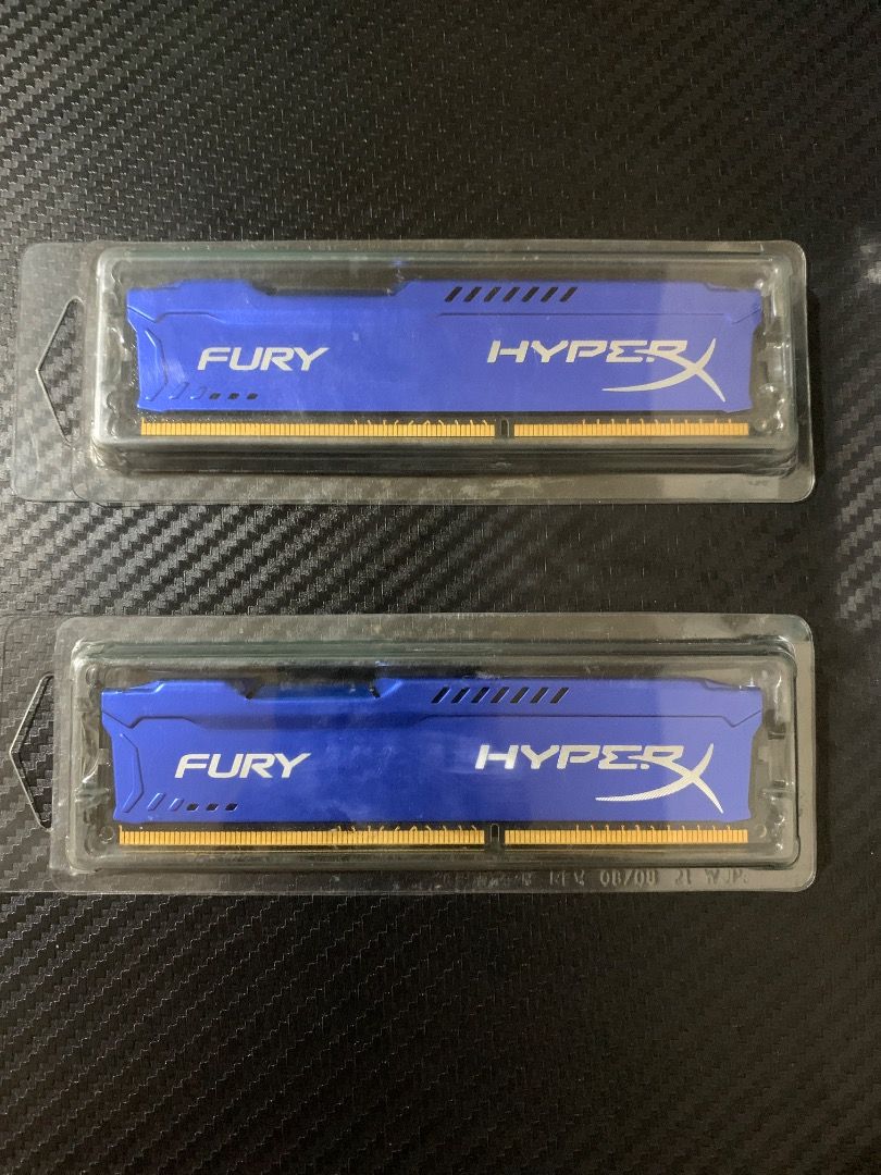 4GB DDR3 HYPERX FURY DESKTOP RAM (Category: Desktops) located in Caloocan City. Submitted by cas_rap (Listing ID 1442735063, Image 3). Description: FOR SALE: 4GB DDR3 HYPERX FURY DESKTOP RAM Available Stock: ✅ 4GB DDR3 Hyper X Fury Blue ✅ Speeds: 1866Mhz ✅ No issues 2 pcs for 3k 📍Meet up: Puregold Jr. - Marikina City (Gen. Ordonez).