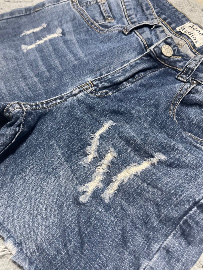 Acne Studios Denim Short for Women (Category: Shorts) located in Compostela. Submitted by retrocebu (Listing ID 1442916242, Image 2). Description: Fits waist 25-27” Length 13” Lightly used in great condition overall 299 + sf Loc compostela cebu.