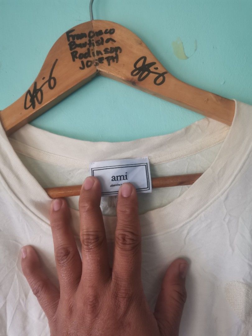 AMI Paris T-shirt Cream (Category: Tshirts & Polo Shirts ) located in Cabanatuan. Submitted by chinithou (Listing ID 1442813631, Image 2). Description: - Cream colored AMI Paris t-shirt - Basic, classic design - Ideal for everyday wear - Please check photos for detailed condition.