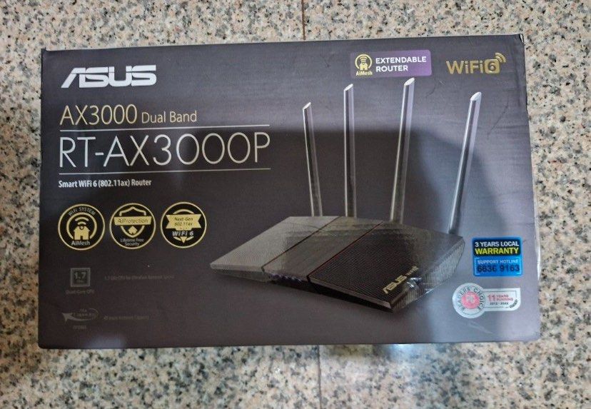 ASUS RT-AX3000P AX3000 Dual Band WiFi 6 Router