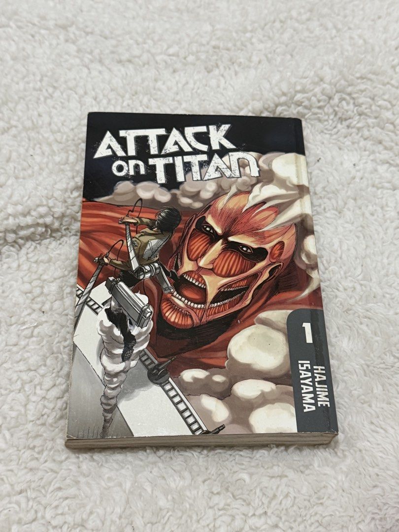 Attack on Titan AOT Manga Vol. 1-5 (Check description) (Category: Comics & Manga) located in Quezon City. Submitted by gem_210 (Listing ID 1442808921, Image 2). Description: > Volume 1 - 250, has yellowing due to age > Volume 2 & 4 - 320, slight yellowing on edges (w/ original packaging) > Volume 5 - 350, in original packaging > Volume 3 - SOLD ❌ > TAKE ALL: 1500 > Bought from official fully booked stores .