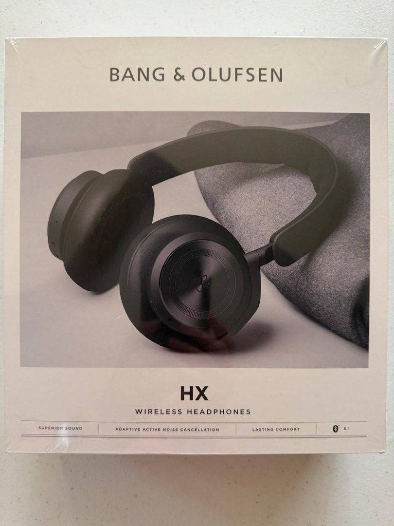 Bang & Olufsen HX Headphones (Category: Headphones & Headsets) located in Quezon City. Submitted by saigokya (Listing ID 1442828419, Image 2). Description: Almost New Bang & Olufsen- HX - Active Noise Cancellation (ANC) - Up to 35 hours playtime - Soft leather, aluminium materials - Carrying case included inside • Serial Number blurred for registration purposes.