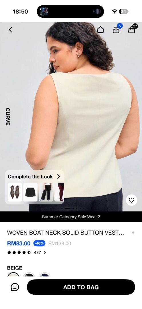 Beige Solid Button Vest (Category: Sleeveless) located in Kuala Lumpur. Submitted by boldfish-59d6 (Listing ID 1442837358, Image 3). Description: - Sleeveless vest - Boat neck design - Functional front buttons - Convenient pockets - Versatile for layering over tops or dresses i lost weight, but it was tailored for bigger chest. Looks better on xl-xxl.