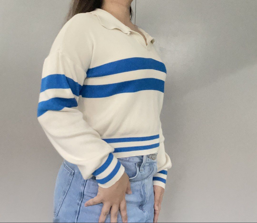 Blue Striped V-neck Uniqlo Sweater (Category: Longsleeves) located in Las Pinas. Submitted by cynlyn7 (Listing ID 1442832062, Image 2). Description: 💭Rfs: -Decluttering 💵Mode of Payment: 🧧E-wallets: Gcash / Maya / Gotyme 🏦Bank Transfer: RCBC (Transfer Fees may be required if using different bank/e-wallet) ‼️No COD ‼️Shipping fees will be shouldered by buyer ‼️No refunds/returns Delivery: 📍Las Piñas Based ⭐️Preferred: J&T (Within and Outside 