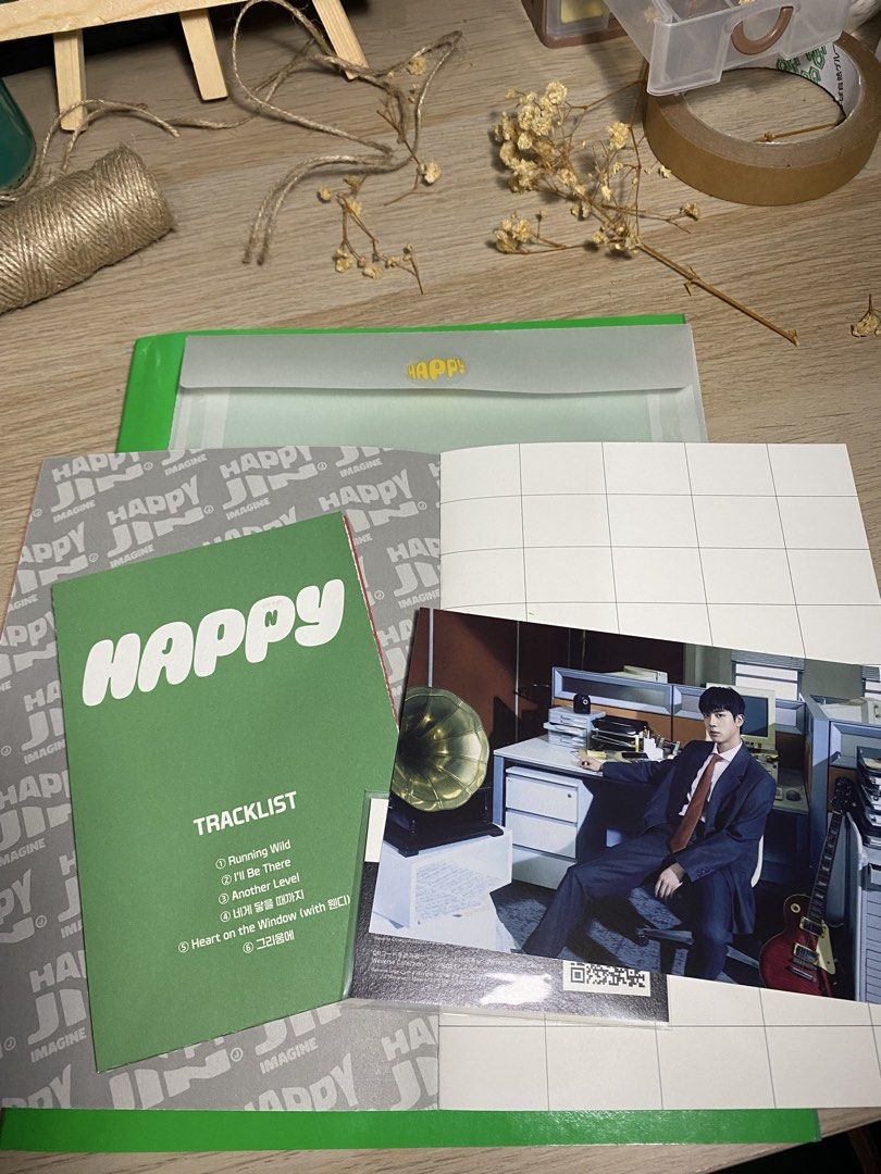 BTS Jin 'Happy’ - Imagine version Album (Category: CDs & DVDs) located in Quezon City. Submitted by drei13_sniffles (Listing ID 1442921194, Image 2). Description: - BTS Jin 'Happy' Album - complete inclu - rfs: needs fund for vet bills - 350 + sf.