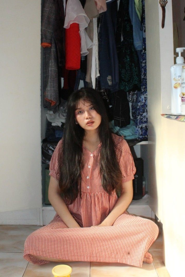 Cottagecore // Gingham Puff Sleeve Midi Dress (Category: Dresses) located in Mapandan. Submitted by olibski (Listing ID 1442830566, Image 3). Description: The dress is in my hometown, will send more pics once I get home - Adorable red and white gingham pattern - Features cute puff sleeves - Convenient button-up front - Flattering midi length with a flowy skirt - Ideal for casual outings, picnics, and everyday wear - Effortless to style and comfor