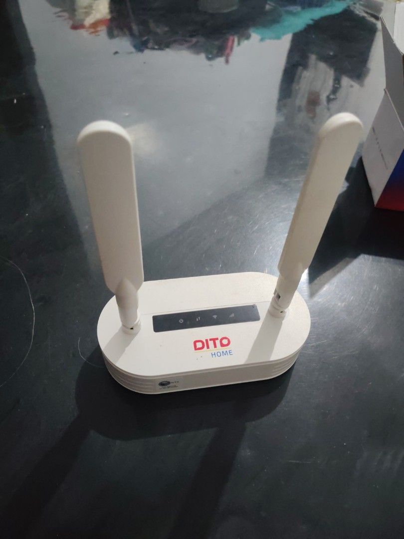 DITO Home Wowfi Pro WiFi Router with Box (Category: Networking) located in Bacoor. Submitted by roidex_21 (Listing ID 1442872421, Image 2). Description: - DITO Home Wowfi Pro WiFi Router - Includes original box and cables - RFS - my area does not have very strong DITO coverage - Ideal for home internet needs - Tested and confirmed working in 5g areas - no Dito sim included (Registered Already) .