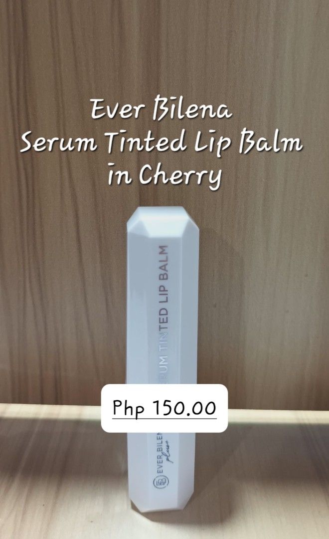 Ever Bilena Serum Tinted Lip Balm (Category: Makeup) located in Manila. Submitted by _gie_ (Listing ID 1436590337, Image 1). Description: •Shade: Cherry .