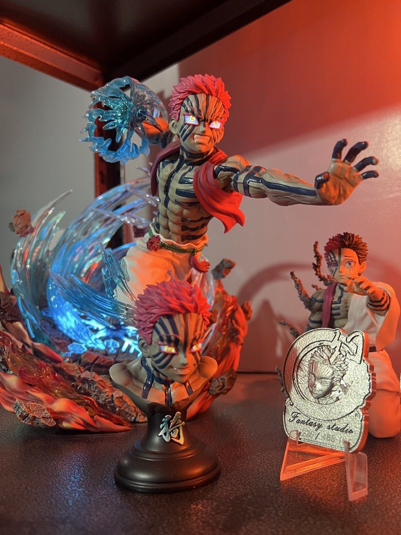 Fantasy Studio: Rengoku vs Akaza DX (Category: Figurines & Statues) located in San Pedro. Submitted by vergile2021 (Listing ID 1442796482, Image 2). Description: BIB - Artbox only Minor issues kay Rengoku No other issues na Slightly negotiable Pm.