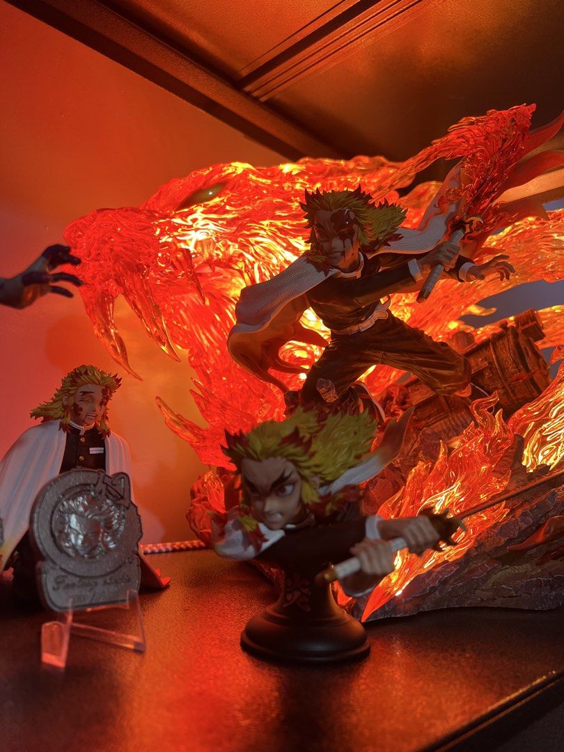 Fantasy Studio: Rengoku vs Akaza DX (Category: Figurines & Statues) located in San Pedro. Submitted by vergile2021 (Listing ID 1442796482, Image 3). Description: BIB - Artbox only Minor issues kay Rengoku No other issues na Slightly negotiable Pm.