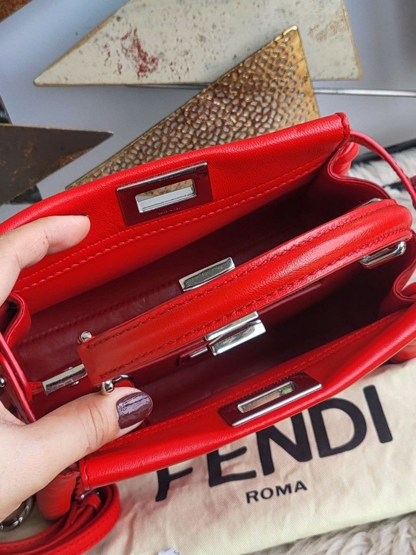 FEN DI PEEKABOO FROM JAPAN (Category: Luxury Bags & Wallets) located in Manila. Submitted by mrszregeng (Listing ID 1442874967, Image 2). Description: 💯 Original Genuine leather 🇯🇵 Japan Preloved source With dustbag and strap With code, etiketa FF zipper, ff underzip Made in Italy.