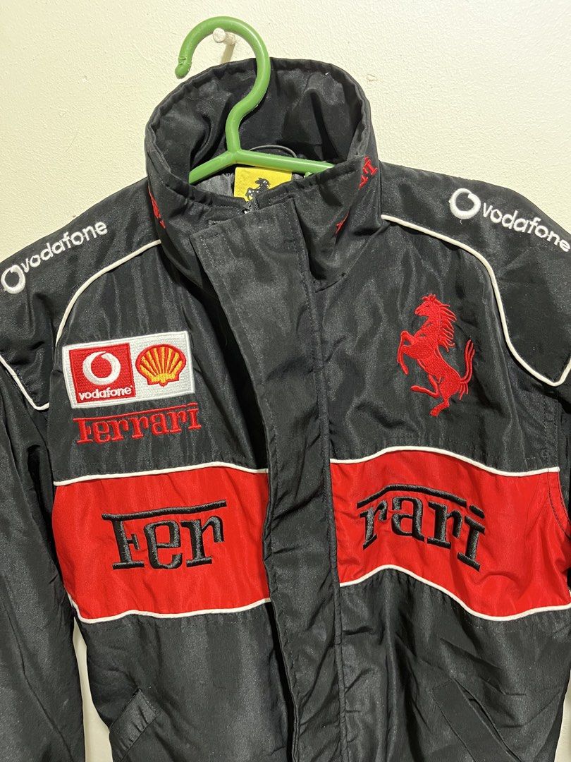 Ferrari jacket (Category: Coats, Jackets and Outerwear) located in Taguig. Submitted by ___prelovedbyyel___ (Listing ID 1442880937, Image 3). Description: 🏎️ Vintage Ferrari Kids Jacket Size: Large (Kids) – can also fit petite adults. A stylish vintage Ferrari jacket that’s perfect for young racers or collectors looking for a unique piece. Condition: ✅ Overall in good condition ✅ Zipper and jacket functions properly Honest Issue: • There are som
