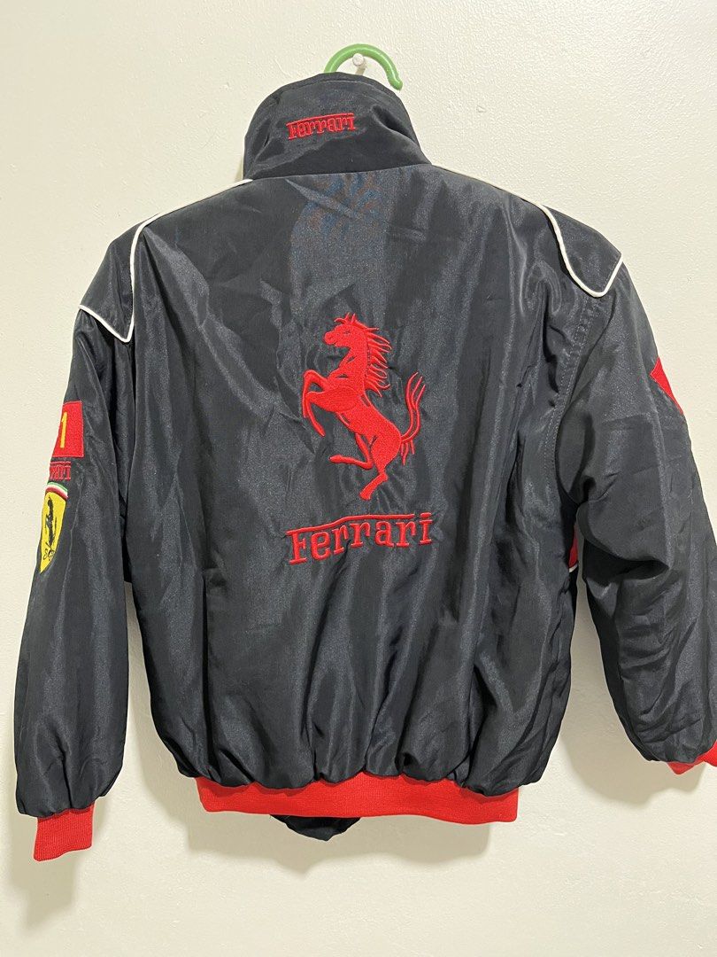 Ferrari jacket (Category: Coats, Jackets and Outerwear) located in Taguig. Submitted by ___prelovedbyyel___ (Listing ID 1442880937, Image 2). Description: 🏎️ Vintage Ferrari Kids Jacket Size: Large (Kids) – can also fit petite adults. A stylish vintage Ferrari jacket that’s perfect for young racers or collectors looking for a unique piece. Condition: ✅ Overall in good condition ✅ Zipper and jacket functions properly Honest Issue: • There are som