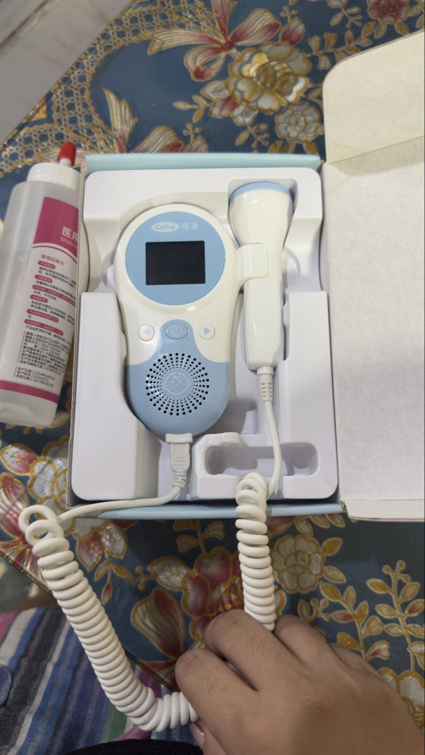 Fetal Doppler (Category: Maternity Care) located in Manila. Submitted by kittyhuntress (Listing ID 1442824010, Image 2). Description: For Sale: Fetal Doppler (Baby blue color) - RFS: Decluttering - Used only like 5x when pregnant - You can use this from 5 months and so in pregnancy per my OB - Free Gel already - Location: Antipolo - Shipping fees shoulder by buyer.