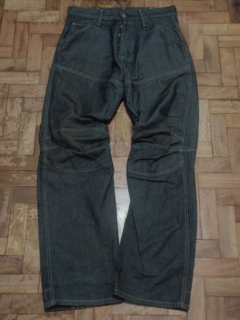 Flare button fly vintage jeans (Category: Jeans) located in Caloocan City. Submitted by da_decluttering_thrifty (Listing ID 1442730151, Image 1). Description: - Dark wash denim jeans - Relaxed fit with a straight leg - Button fly closure.