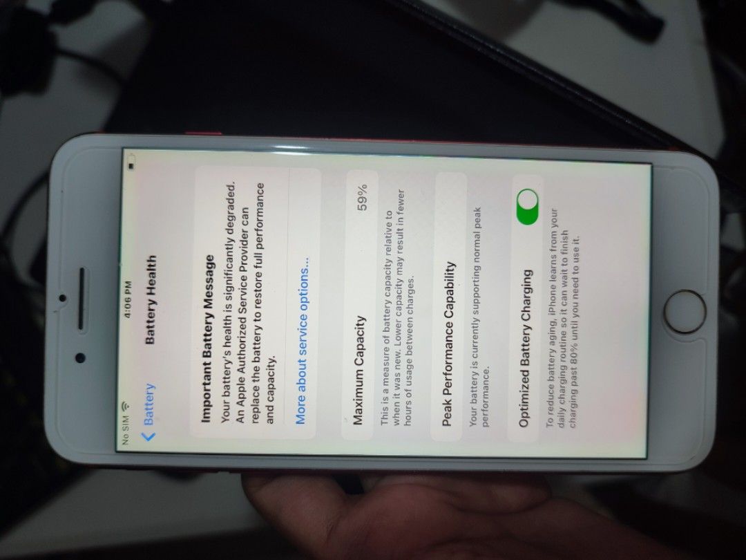 For sale Iphone 7plus 128gb (Category: iPhone 7 Series) located in Manila. Submitted by gentlephoenix_845046 (Listing ID 1442806491, Image 1). Description: - iPhone 7 Plus - 128GB storage - Color: Red issue battery health: 59 charging pin mahirap icharge mahina volume Globe lock check all u want upon meet up may bawas pa yan kung now kukunin.
