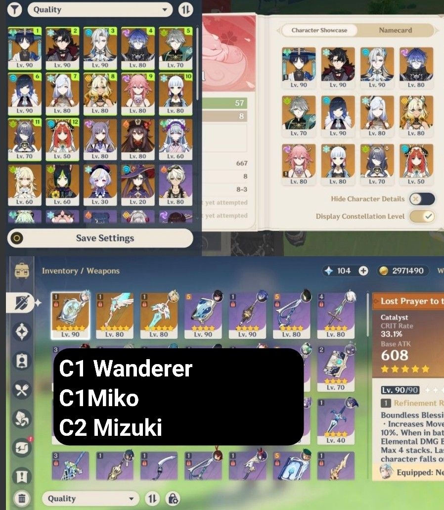 Genshin account (Category: Others) located in Cabanatuan. Submitted by zeroshopp (Listing ID 1442867233, Image 1). Description: .