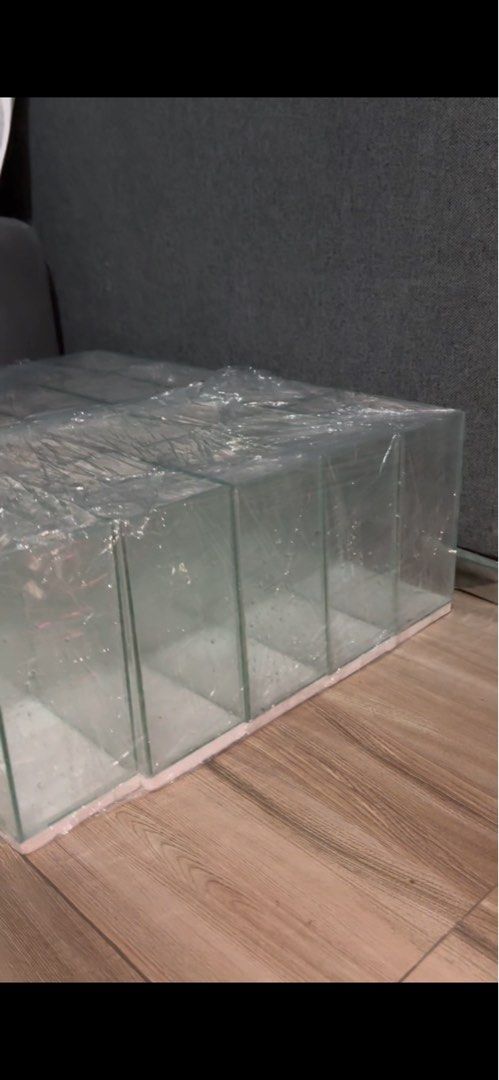 Glass Aquarium Tanks for Fish or Betta (Category: Homes & Other Pet Accessories) located in Manila. Submitted by namartiriv06966 (Listing ID 1442762110, Image 2). Description: - Stackable glass aquarium tanks - Ideal for small fish like bettas or breeding - Individually wrapped for protection - Can be used separately or stacked - Pick up only - Message for more details/photos 4x6x8.