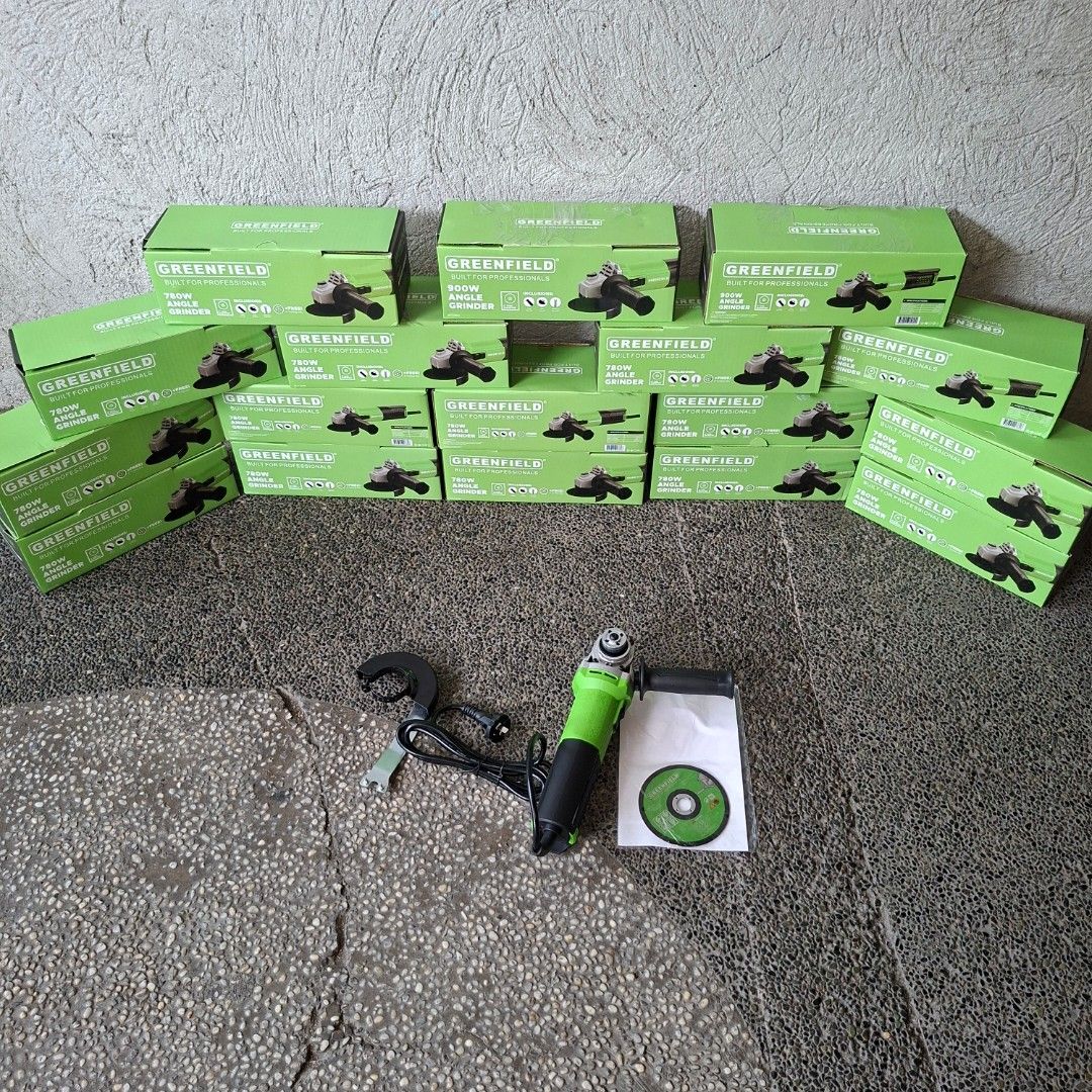 Greenfield 780w angle grinder heavy duty (Category: Construction Tools & Equipment) located in Pasig City. Submitted by last_price_posted (Listing ID 1442858536, Image 1). Description: This is available as long as this is posted/visible listing. You may message me with the answer to the following questions once you are fully decided to purchase, should you need further thinking and canvassing you may just save the listing for future reference. 1.