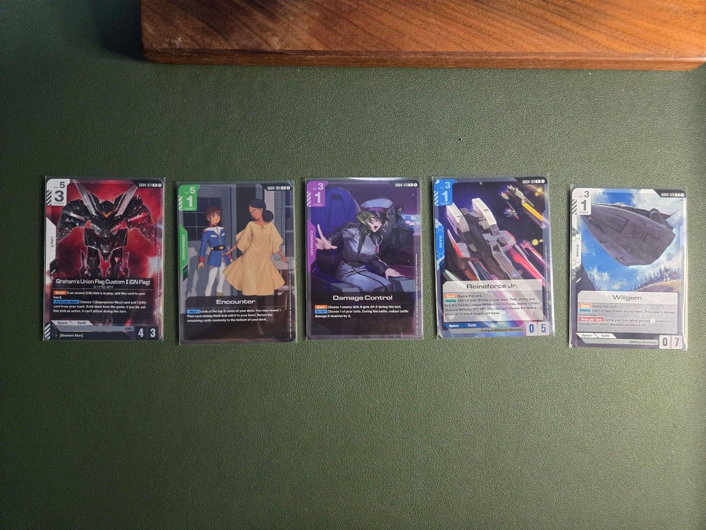 Gundam Card Game GD04 - Rare Cards ENG/Jap (See description for price) (Category: Raw Cards) located in Singapore. Submitted by kandr_bar (Listing ID 1442880820, Image 2). Description: Page 1 & 2: $3.50 Each GD04-004 GD04-006 GD04-007 GD04-009 GD04-019 GD04-020 GD04-021 GD04-022 GD04-035 GD04-051 GD04-052 GD04-053 GD04-054 GD04-069 GD04-070 GD04-071 GD04-105 GD04-113 GD04-121 GD04-129 Page 3: 4.50 Each GD04-036 GD04-037 GD04-081 GD04-085 GD04-089