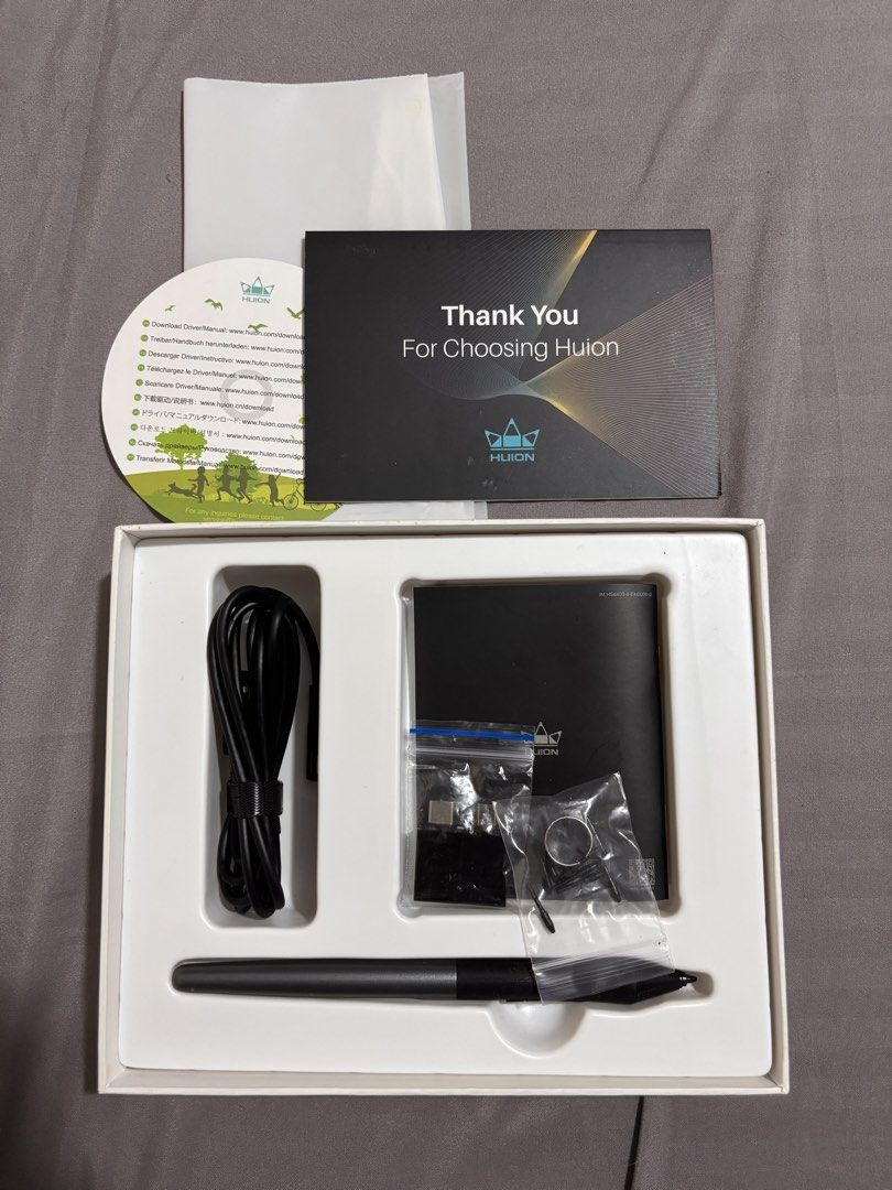 Huion HS64 Creative Pen Tablet (Category: Other Accessories) located in Manila. Submitted by margarital17893 (Listing ID 1442821330, Image 1). Description: FOR SALE: Huion HS64 Creative Pen Tablet – ₱1,100 Good condition and working properly. Inclusions: * Huion HS64 Pen Tablet * Battery-free stylus pen * USB cable * Replacement nibs and accessories * User manual * Original box and packaging Features: * Ideal for digital drawing, graphic design, 