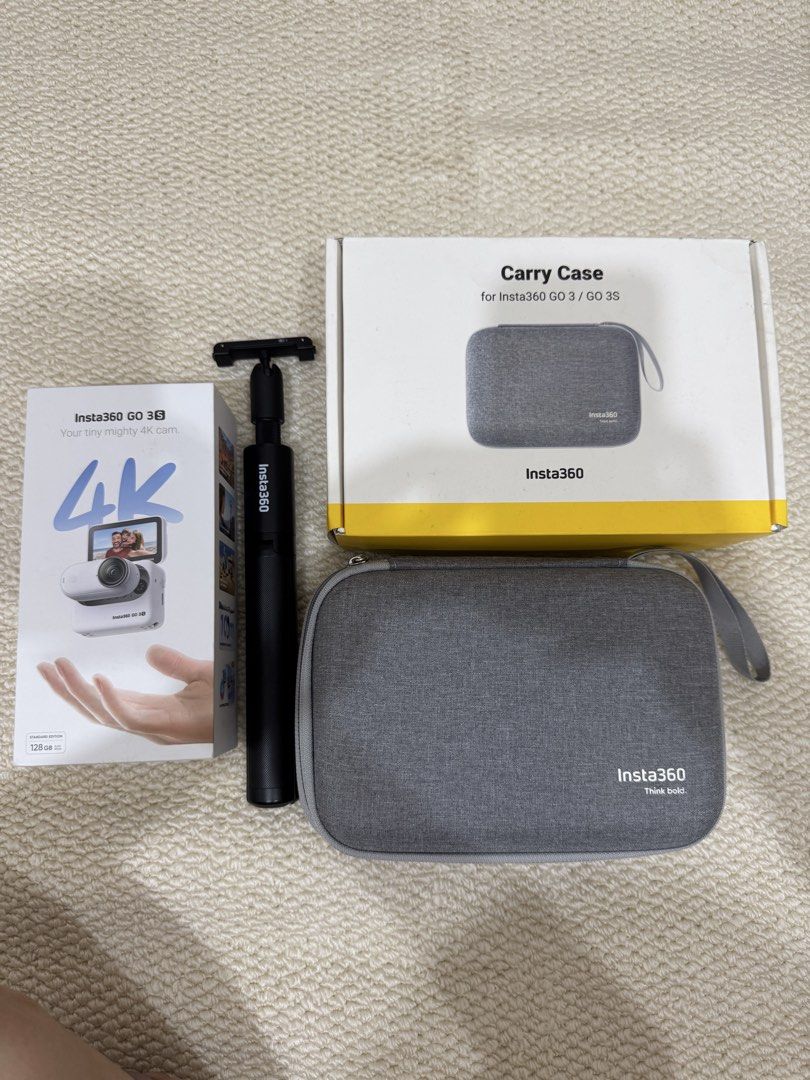 Insta 360 Go 3s (Category: Cameras) located in Quezon City. Submitted by jgsellss (Listing ID 1442858271, Image 1). Description: INSTA360 GO 3S 🌸 4K Video Quality 🌸 Compact & Lightweight (tempered glass installed) 🌸 FlowState Stabilization 🌸 Magnetic Hands-Free Shooting (POV shooting) 🌸 Excellent Condition (no issues) •Barely used, excellent condition • Purchased in Insta 360 store • No scratches or damage • Includes Action Pod, magnetic pen