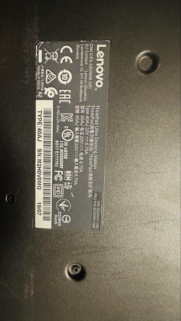 Lenovo ThinkPad Ultra Docking Station Type 40AJ