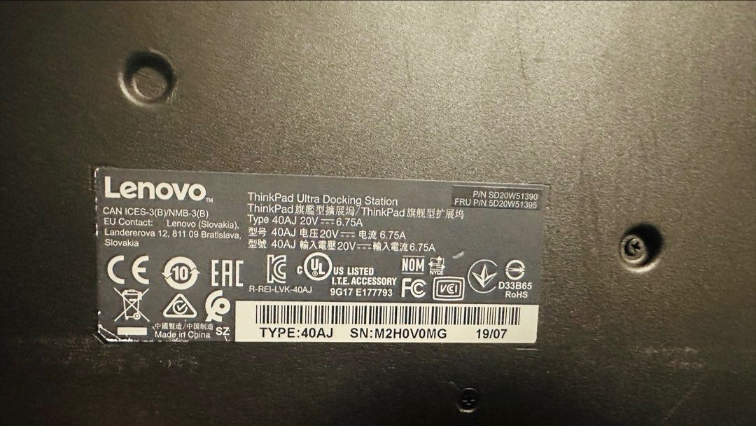 Lenovo ThinkPad Ultra Docking Station Type 40AJ477665263469864961