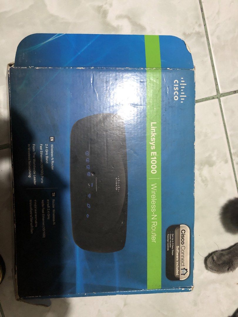 Linksys E1000 Wireless-N Router by Cisco (Category: Networking) located in Quezon City. Submitted by luckykikyo (Listing ID 1442922068, Image 1). Description: - Linksys E1000 Wireless-N Router - Cisco product - Supports both wireless and wired connections - Perfect for home or small office use - Includes original box - Feel free to ask any questions!.