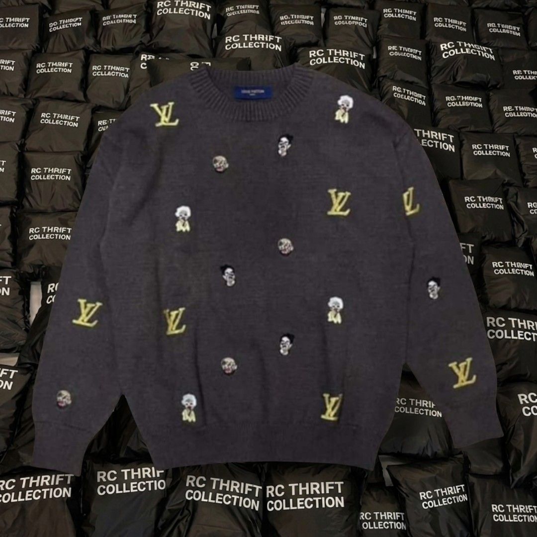 LOUIS VUITTON EMBROIDERED DESIGN KNIT SWEATER (Category: Luxury Apparel) located in Rizal. Submitted by rcthriftcollection (Listing ID 1442700323, Image 1). Description: LOUIS VUITTON EMBROIDERED DESIGN KNIT SWEATER Width 25.5 Length 29 Best fit L-XL Excellent to Asnew DM to purchase 📥📥📥 Location: MONTALBAN, RODRIGUEZ, RIZAL .