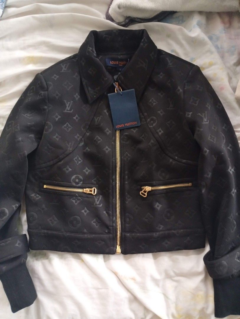 Authentic Louis Vuitton monogram tracksuit (Category: Luxury Apparel) located in Iriga City. Submitted by sybelshop (Listing ID 1442755934, Image 2). Description: - Authentic Louis Vuitton monogram tracksuit (jacket and matching pants) set. - from USA package - Features elegant gold zipper details. - Jacket includes a stylish patterned lining. - Small to Medium. - Ideal for creating a bold, statement look. - no issues .