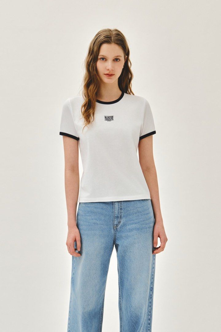 Marithe White Ringer Tee （分類：T-shirt）位於 Hong Kong。 由 poohpoohpoohh 提交（商品編號 1442834980，圖片 1）。簡介： 。