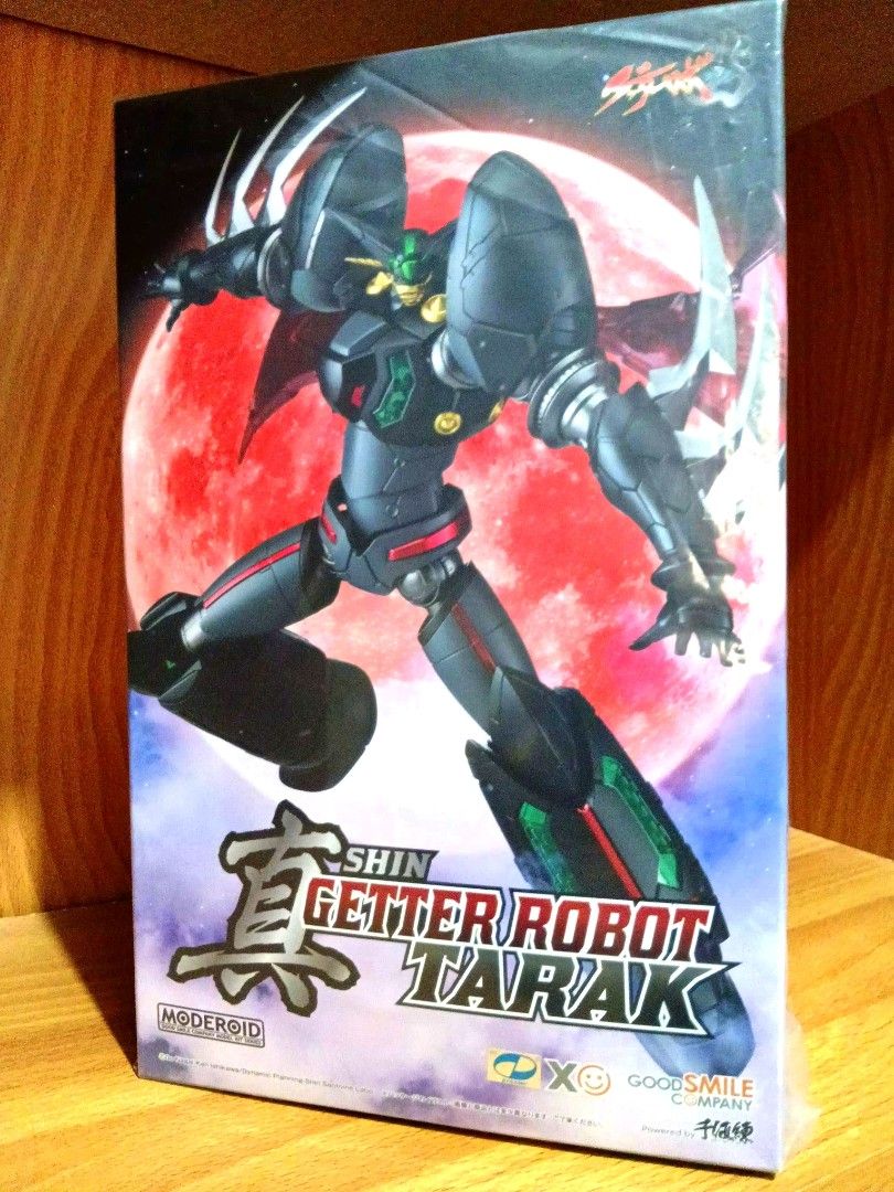 MODEROID Shin Getter Robot Tarak (Category: Gundam & Model Kits) located in Makati City. Submitted by denzxio (Listing ID 1442842016, Image 1). Description: Mint in sealed box. Never opened. Brand new. The model stands at about 160mm in height and features several points of articulation. A new head part model and dedicated weapon parts are included. The various parts of the ships have been separated into different colored runners, pre-painted par